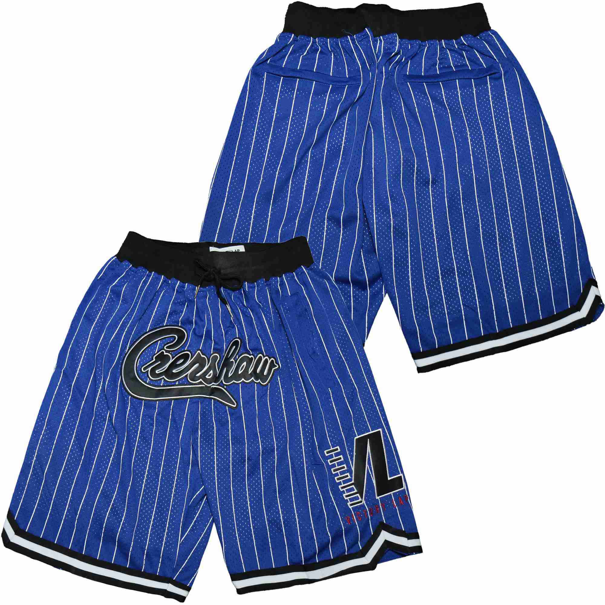 Crenshaw Royal Blue And White PinstripeI Basjetball Shorts2021618